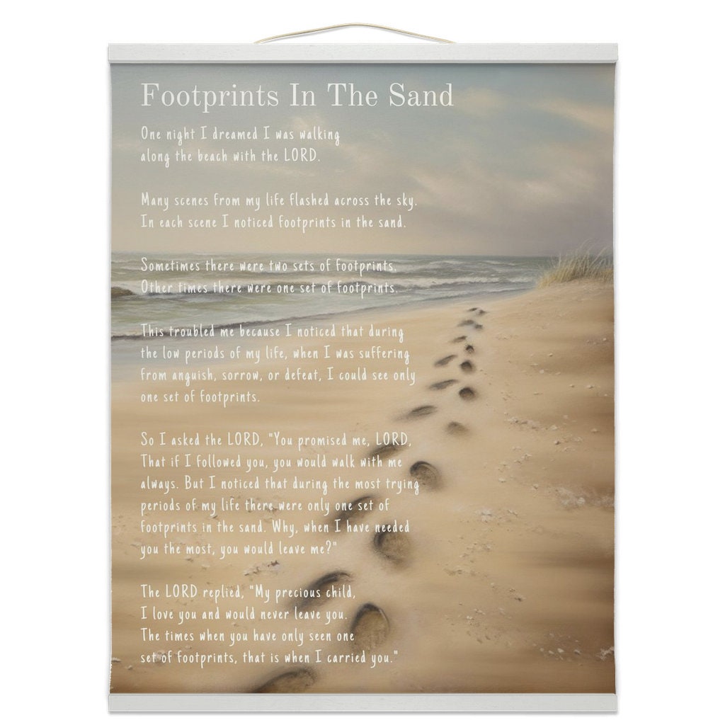 Handgemachter Wandbehang - Fußabdrücke Im Sand Kunst Auf Leinwand - Etsy  Schweiz, image size:1024x1024