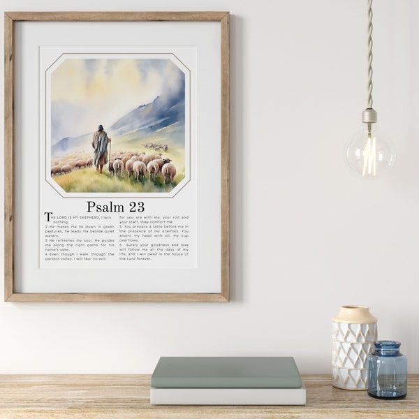 The Lord Is My Shepherd Framed Art Print Etsy the-lord-is-my-shepherd-framed-art-print-etsy