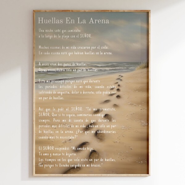 Huellas En La Arena - En Español | Spanish Version of Footprints In The Sand