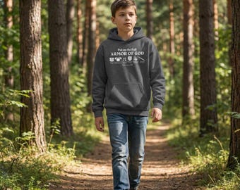 Full Armor of God Hoodie | Christian Faith Armor Scripture Hoodie - Youth Hoodie