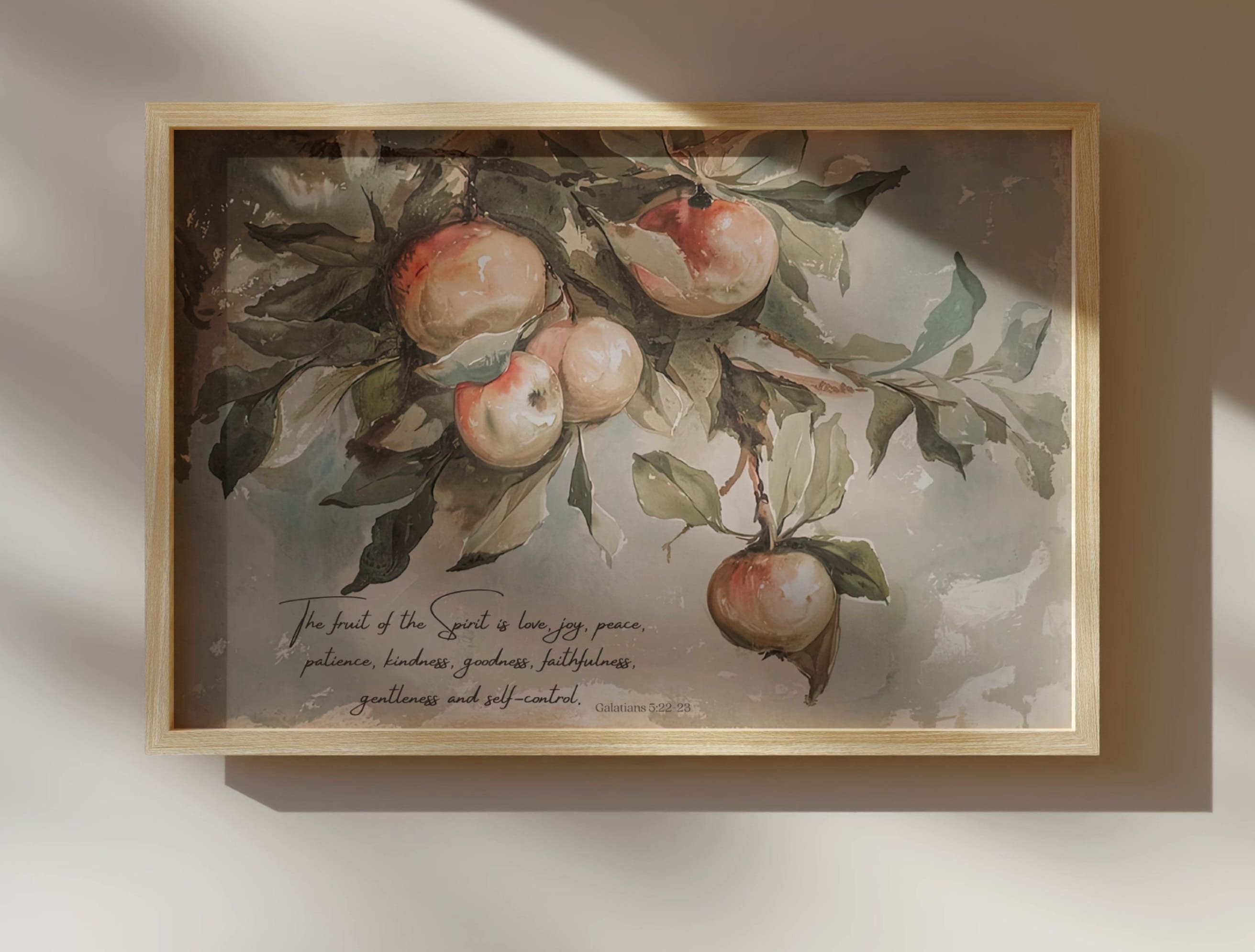 The Fruit of the Spirit - Galatians 5:22-23 | Bible Verse Wall Art ...