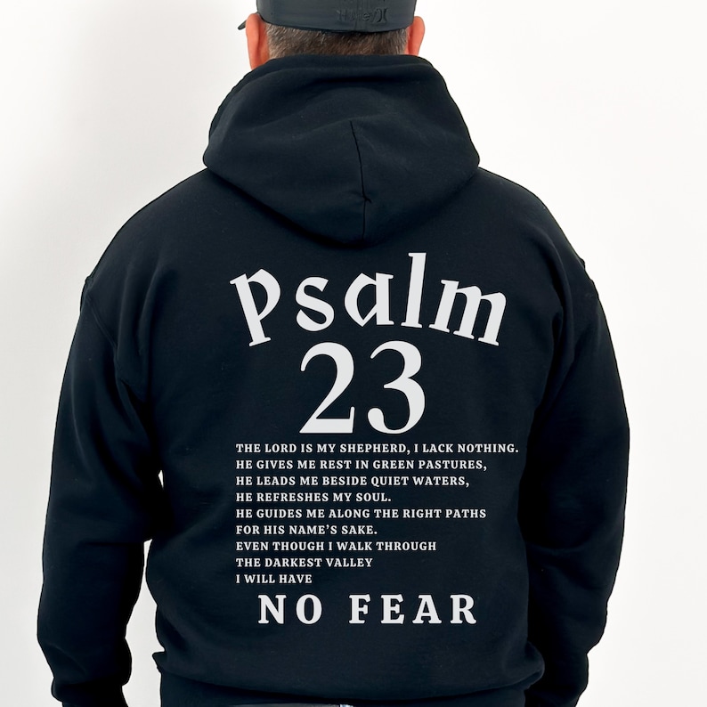 Scripture Hoodies The Lord is My Shepherd Hoodie - Psalm 23 Hooded Sweatshirt | No Fear ...