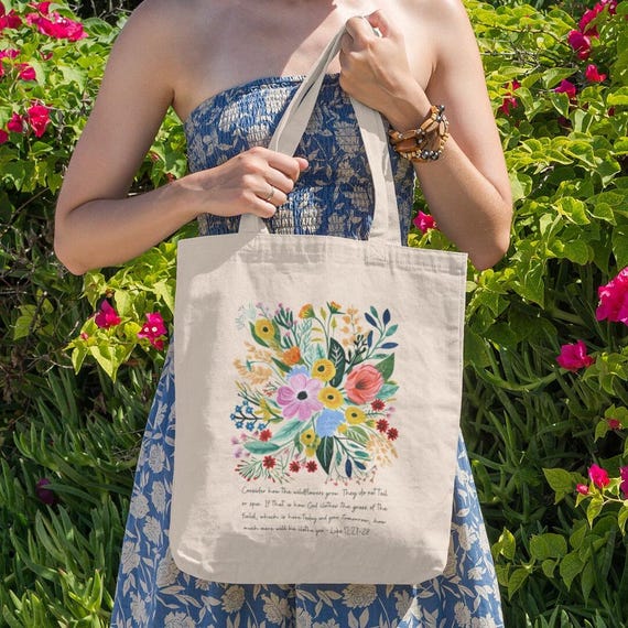 Consider The Wild Flowers {Tote Bag} Consider The Wild Flowers {Tote Bag}