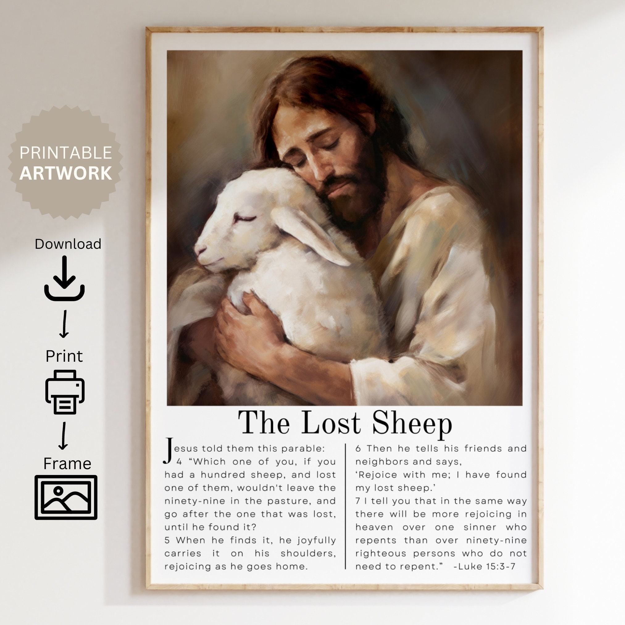 Parable of the Lost Sheep Bible Verse Front Back T Shirt Parable of the Lost Sheep Bible Verse Front Back T Shirt