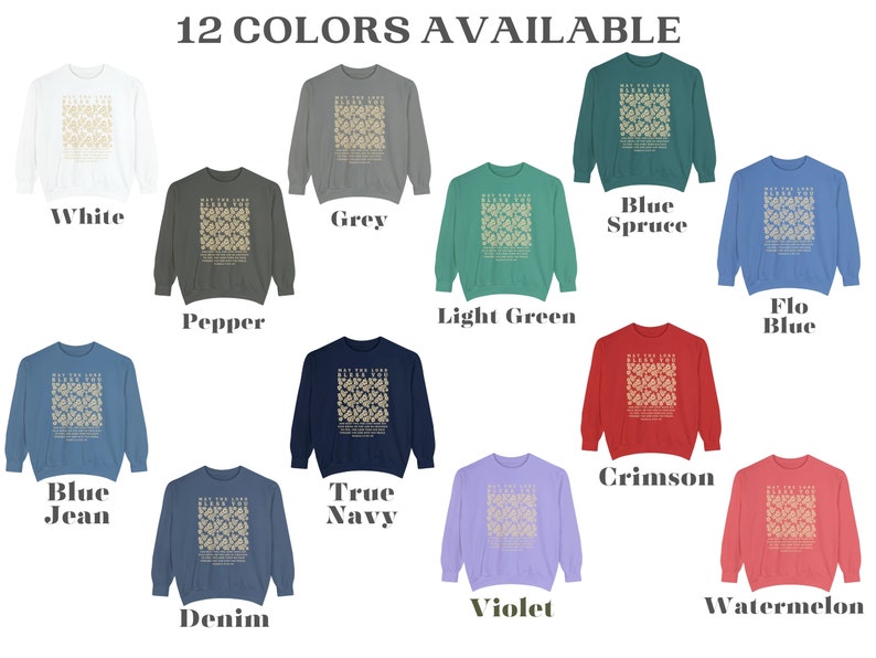 The Blessing - May the Lord Bless You Christian Sweatshirt | Comfort ...