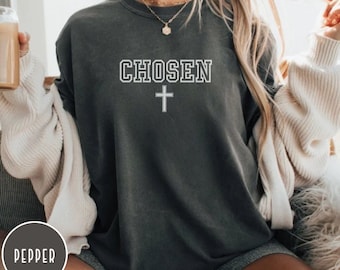 Chosen Shirt | Comfort Colors Shirt, Pink Jesus Shirt, I Am Chosen Tshirt, Faith Shirt, Christian T-Shirt, Bible Verse Shirt, Cross shirt
