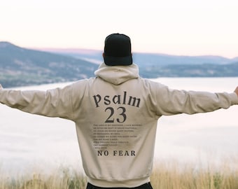The Lord Is My Shepherd Hoodie - Psalm 23 Hooded Sweatshirt | No Fear shirt, Bible Verse Hoodies, Christian Clothing for Men or Women