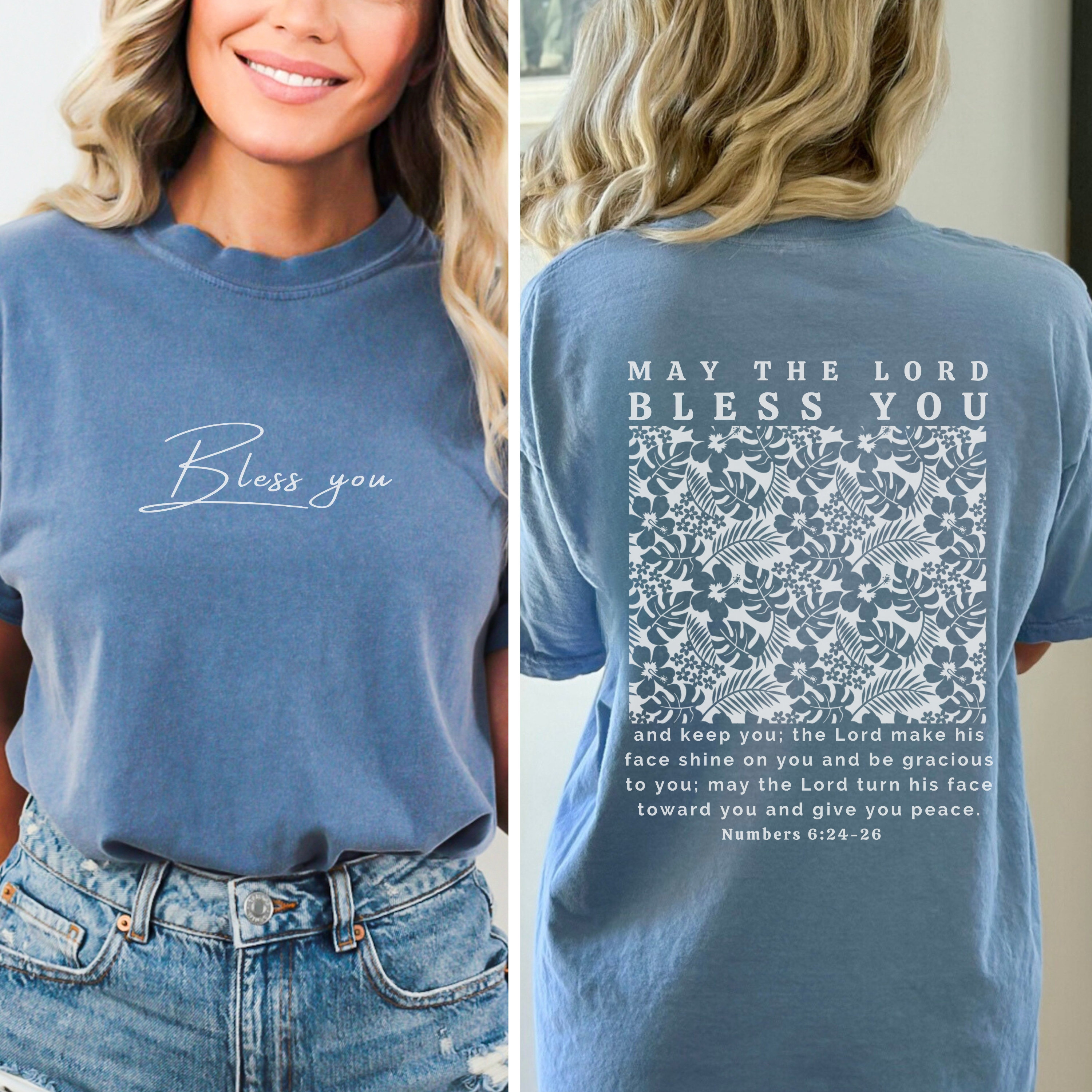 May the Lord Bless You Christian T-shirt | Comfort Colors Shirts ...