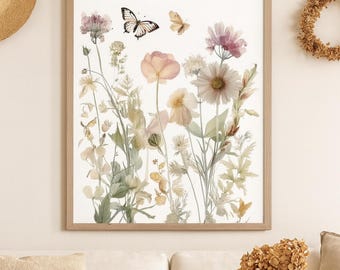 May include: A framed print featuring a floral watercolor design with butterflies and the text "This is the day the Lord has made; let us rejoice and be glad in it. Psalm 118:24." The artwork is in a wooden frame.