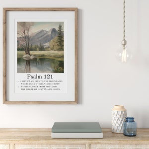PRINTABLE Psalm 121 Scripture Verse Wall Art Bible Verse Wall Decor Faith-based Christian Gift ...