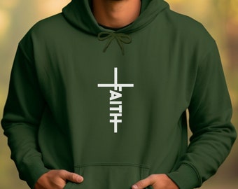 Faith Hoodie - Christian Hooded Sweater | Faith Cross Hoodie, Christian Apparel, Inspirational hoodie, Christian Hoodie, Christian Clothing