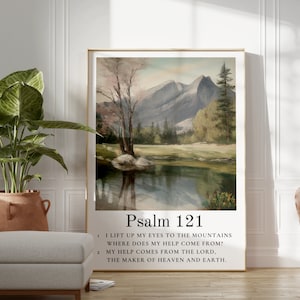 PRINTABLE Psalm 121 Scripture Verse Wall Art Bible Verse Wall Decor Faith-based Christian Gift ...