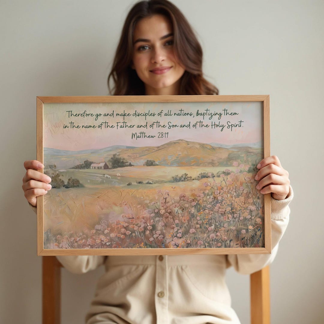 Matthew 28:19 Bible Wall Verse Art - Make Disciples of All Nations ...