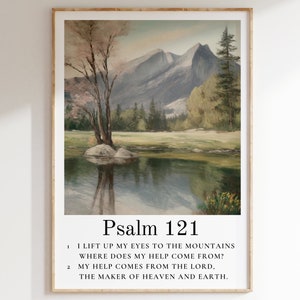 PRINTABLE Psalm 121 Scripture Verse Wall Art Bible Verse Wall Decor Faith-based Christian Gift ...