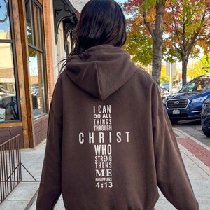I Can Do All Things Through Christ - Phil. 4:13 Bible Verse Hoodie | Christian Hoodie, Jesus hoodie, Christian Clothing - Hooded Sweatshirt