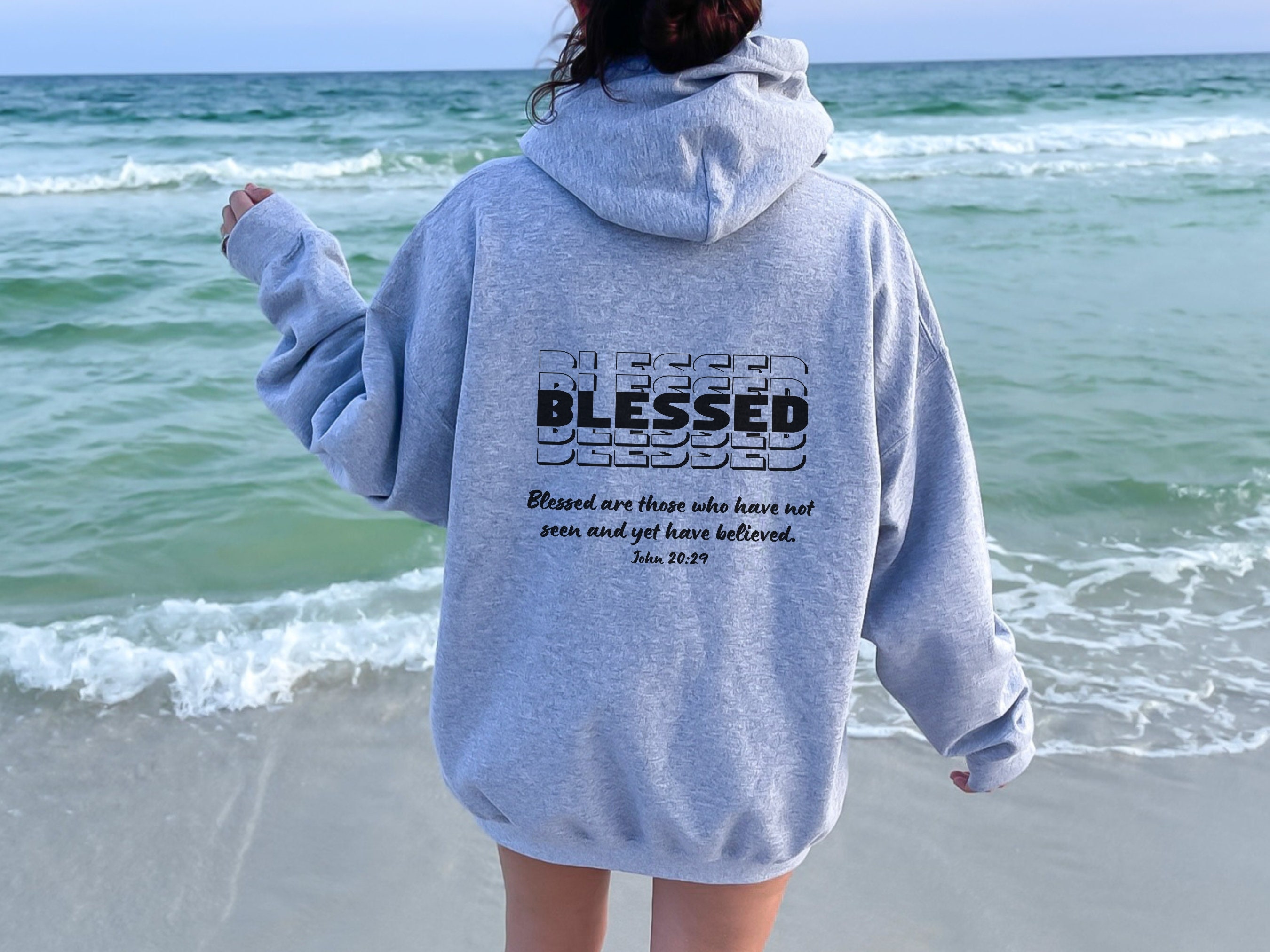 Blessed Hoodie Hooded Sweatshirt Blessed Are Those John 20 29 Bible Verse Hoodie Jesus Hoodie Christian Clothing Scripture Hoodie Etsy Australia