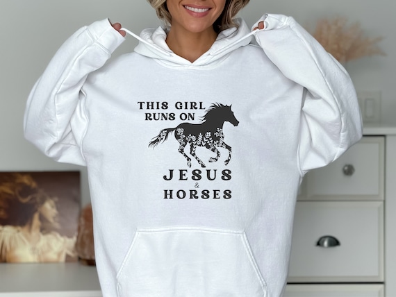 Horse hoodie women's discount