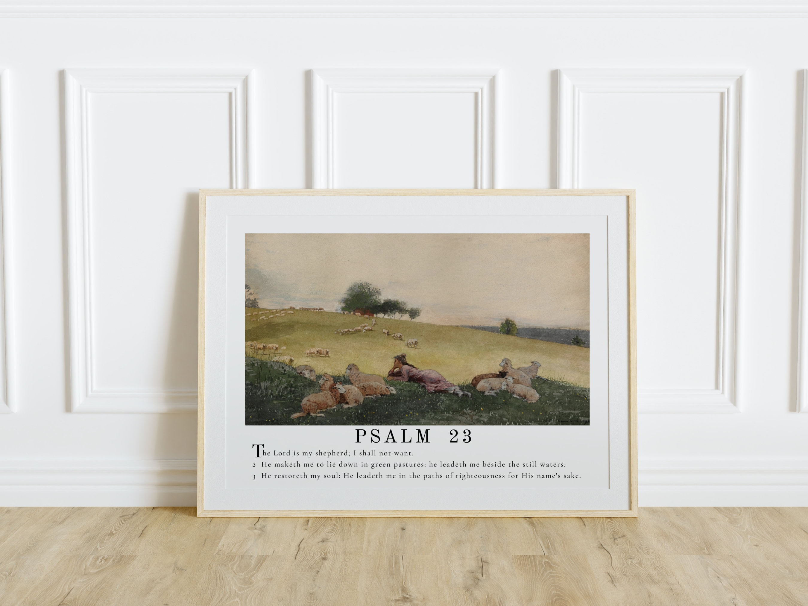PSALM 23 - the Lord is My Shepherd Wall Art | Psalm 23 Scripture Art ...