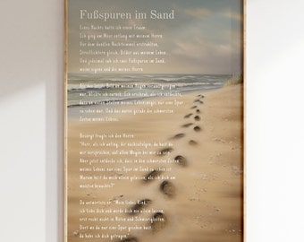 Fußspuren im Sand - Auf Deutsch | German Version of Footprints In The Sand