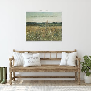 Hanging Canvas Tapestry - Consider The Lilies Vintage Art On Canvas Tapestry