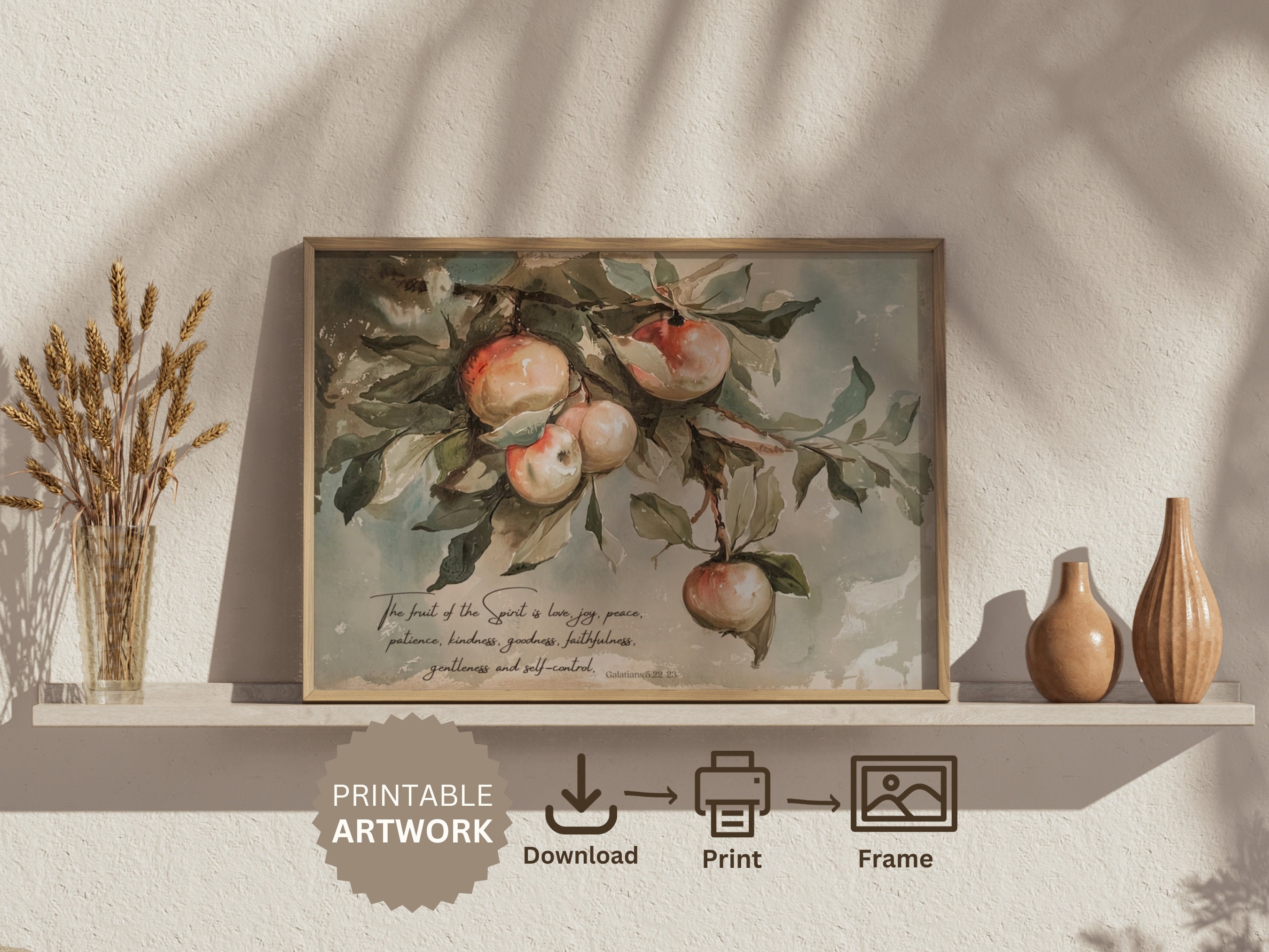 The Fruit of the Spirit - Galatians 5:22-23 | Bible Verse Wall Art ...