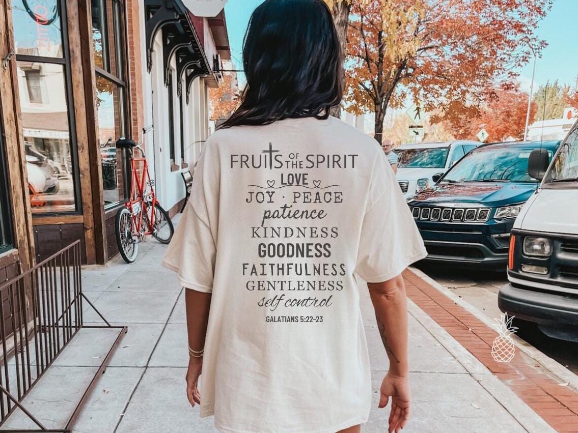 Fruit of the Spirit T-shirt - Galatians 5:22 Bible Verse Shirt ...