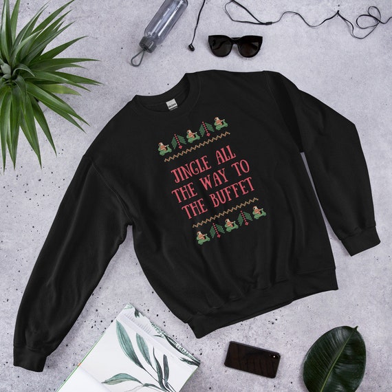 Jingle All the Way to the Buffet Christmas Long Sleeve Jumper Gift