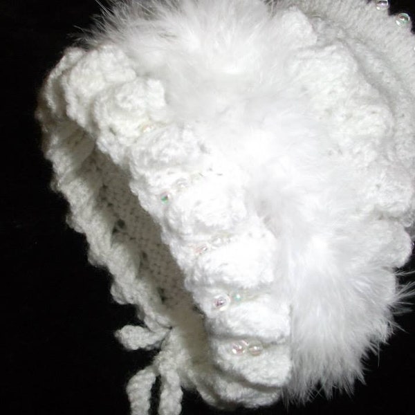 fur trim hat knitting pattern