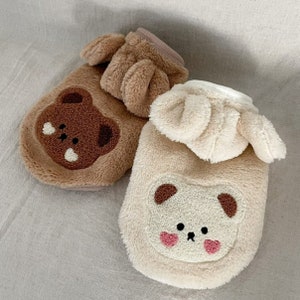 Maglione per cani Made in Korea, maglione carino, maglione per animali domestici, maglione per gatti, maglione con stampa di orsi, taglie dalla piccola alla grande, vestiti per cani