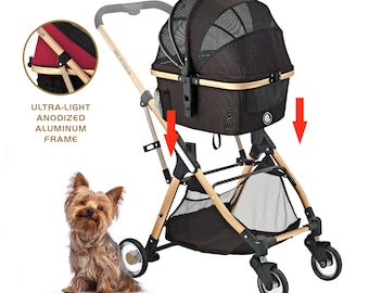 ENZO Pet Stroller Pista Super-Lightweight 3-In-1 Stroller, Carrier, Car Seat For Pets