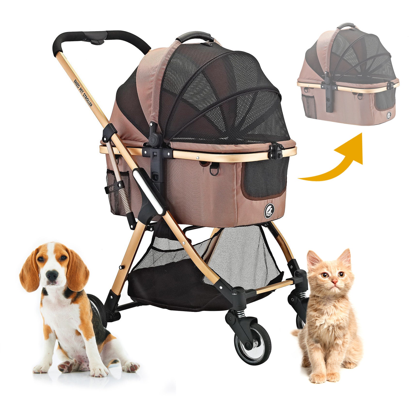 Luxury Folding Pet Stroller Dog Outdoor Dog Strollers Pet Trolley for Sale Pet  Strollers Carrier Travel with Large Wheels - China Pet Stroller and Dog  Stroller price