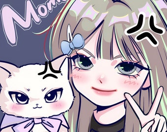 Retrato personalizado, retrato de anime de dibujos animados lindo, dibujo de ilustración digital, retrato de pareja familiar, regalo personalizado, cumpleaños de aniversario