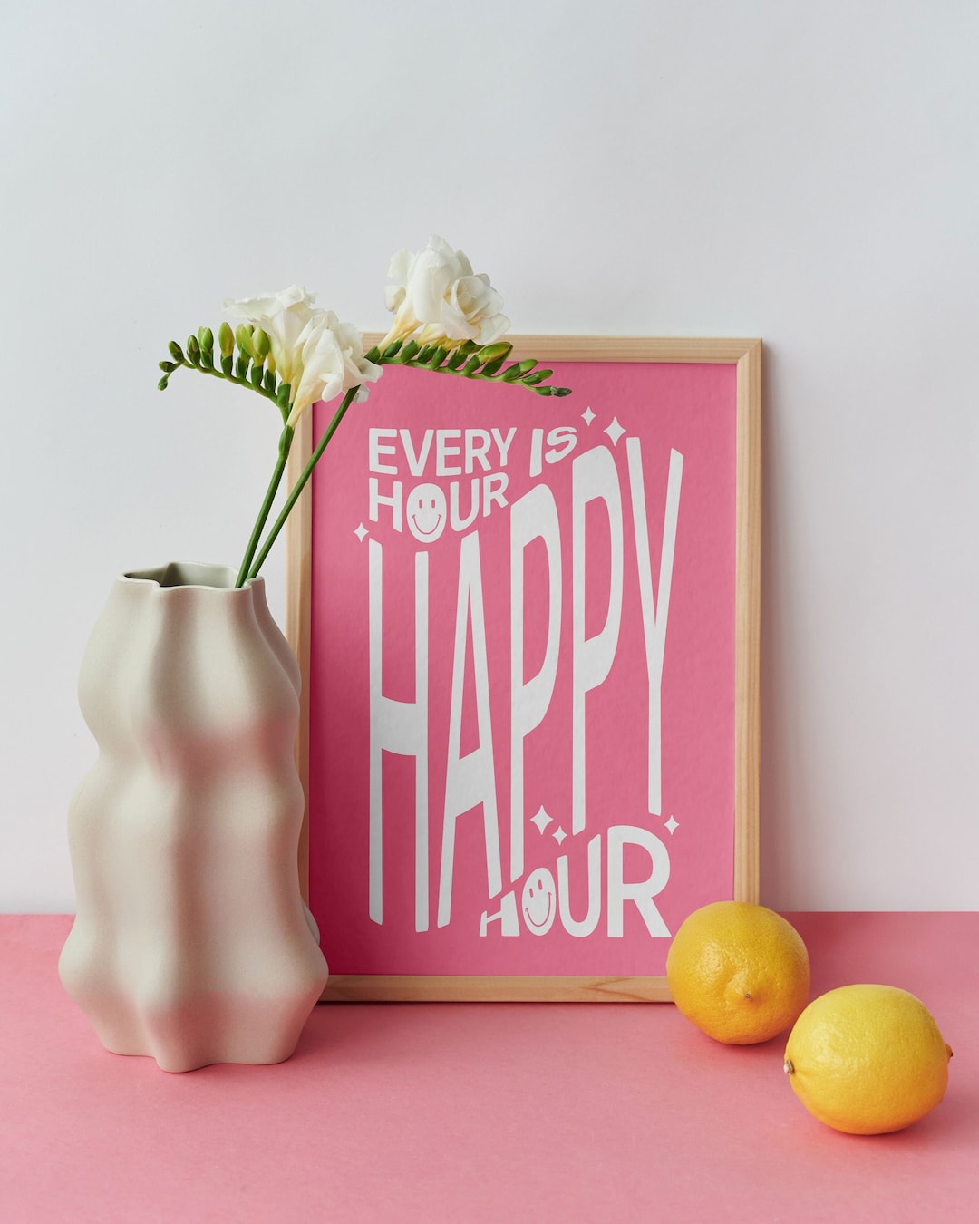Happy Hour Wall Printable Digital Download. Every Hour is Happy Hour