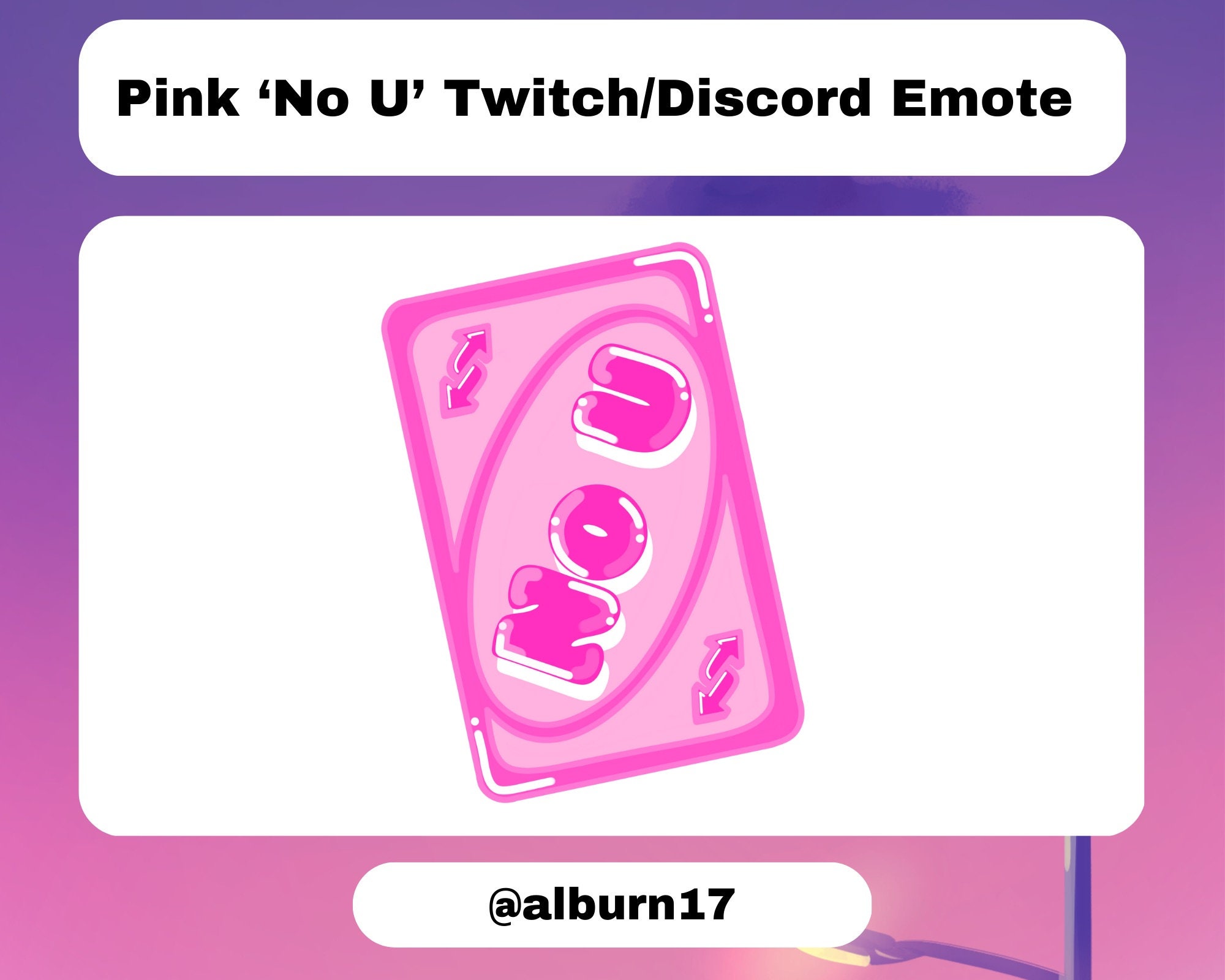 Pink Uno reverse card