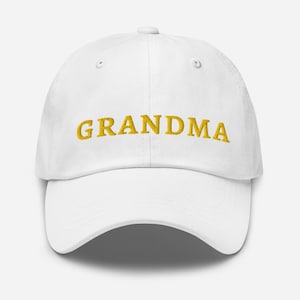 Gorro de papá con letras doradas de GRANDMA: regalo perfecto para abuelas