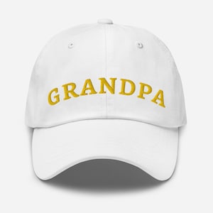 Gorro de papá con letras doradas GRANDPA: regalo perfecto para abuelos
