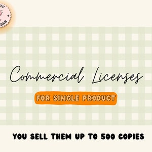 Clipart License, Digital Product, No Credit License, Commercial License, Basic License, Product License, Digital Commercial, License Clipart