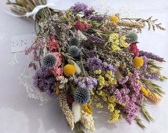 Colourful Dried Flowers Bunch Everlasting Bouquet Dried Wildflower Bouquet | Thistle | Boho | Rustic | Housewarming | Gift | Home Decor