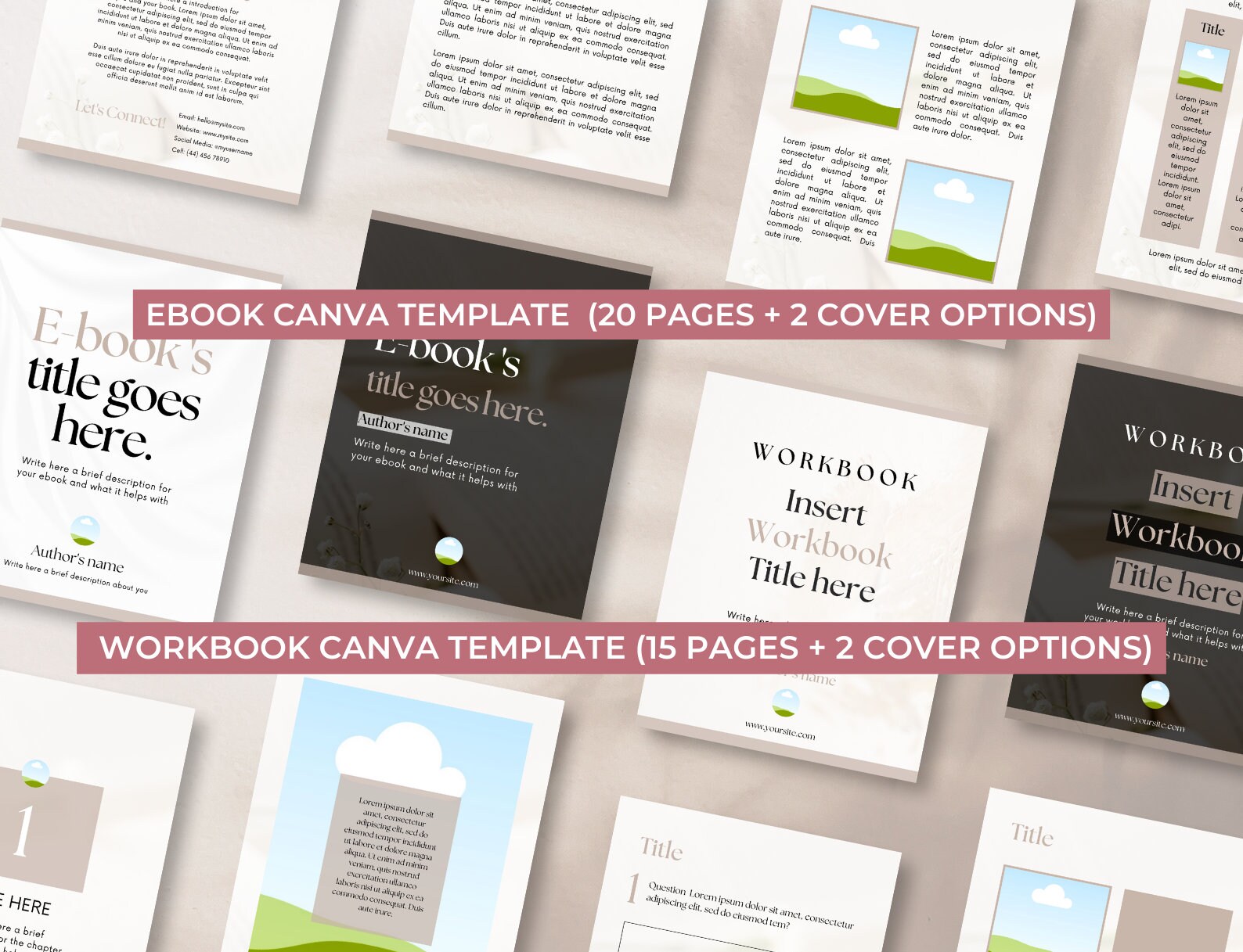 Ebook and Workbook Canva Templates for Authors, Business & Course ...