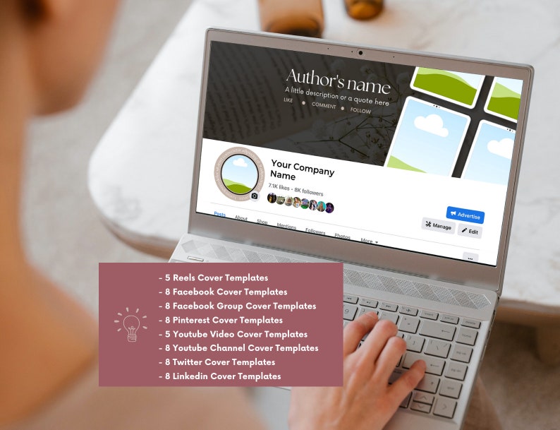 Social Media Book Promotion Bundle | With Guide and Checklist | 150+ Canva Templates | For Facebook, Instagram, Pinterest, Youtube & More