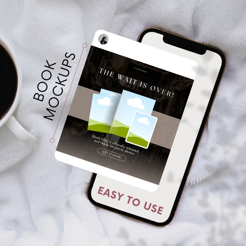 Book mockups, ebook mockups, easy to use, social media for authors and writers,Elegant, minimalist, and modern design while effectively promoting your book on  social media platforms including Facebook, Instagram, TikTok, Pinterest, LinkedIn