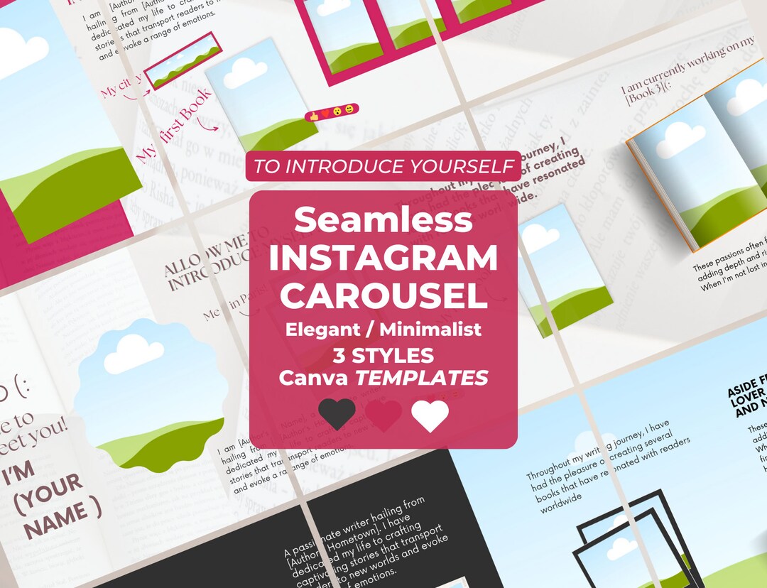 Seamless Carousel Post for Authors & Small Business: Introduce Yourself ...