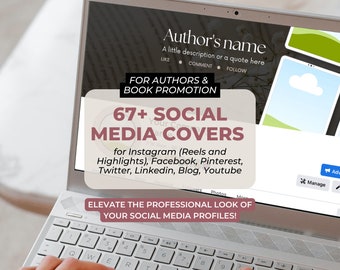Social Media Covers Pack for Authors | Book Promotion Templates (Canva)