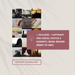 Social Media Book Promotion Bundle | With Guide and Checklist | 150+ Canva Templates | For Facebook, Instagram, Pinterest, Youtube & More