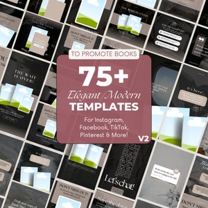 Social Media Book Promotion Canva Templates Bundle | 75+ Designs for Instagram, Facebook, TikTok & + Author Posts, Book Mockups, Quotes, - Cover Reveal
- Book Pre-order Announcement
- Book Available Now Announcement