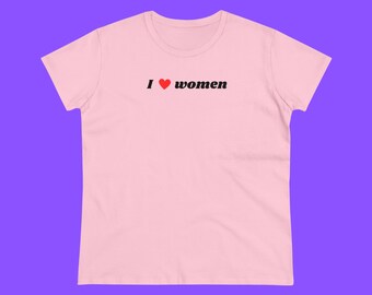 I Love Women shirt | I Heart Shirt | LGBTQ Shirt | Lesbian Shirt | Bisexual Shirt | Pride Shirt for Women | Y2k Shirt | Gay Pride Shirt