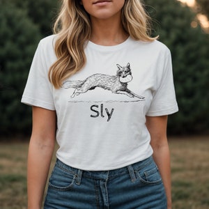 Funny Sly Fox Shirt | Fox Gift | Vintage Animal Shirt | Retro Animal Shirt | Animal Lover Shirt | Nature Lover Shirt | Gifts for Fox Lovers