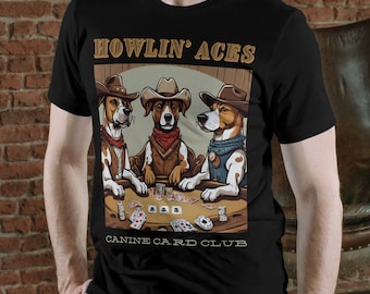 Funny Dogs Playing Poker Shirt, Dog Lover Gift, Poker Chips, Poker Cards Dog Shirt, Texas Hold Em Poker Shirt, Casino Gambling, Gift for Him