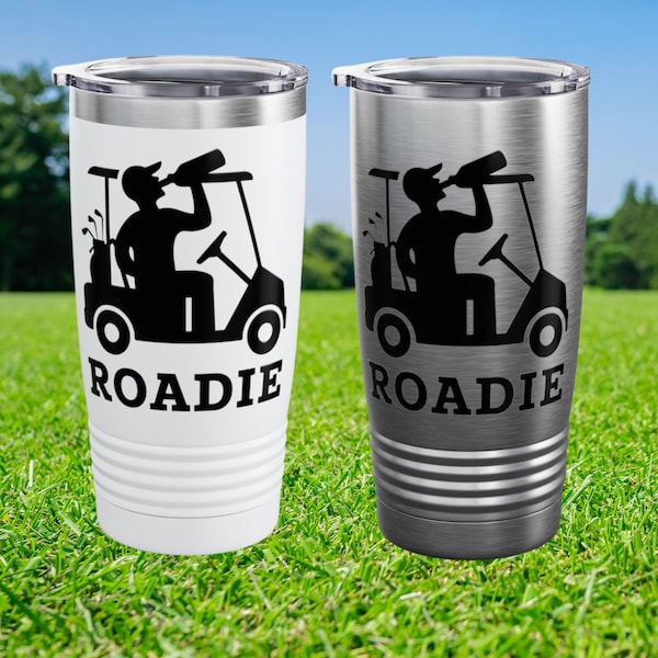 Golf Roadie Ringneck Tumbler 20oz Golf Gift for Men Dad Boyfriend Uncle Brother Golf Cart Thermos Golf Accessories Golfing Gifts Insulated