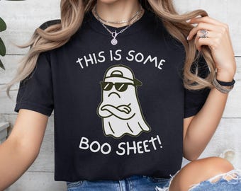 Funny Ghost Halloween Shirt, This Is Some Boo Sheet Tee, Fall T-Shirt, Spooky Season Gift, Retro Halloween Graphic Tee, Halloween Costume